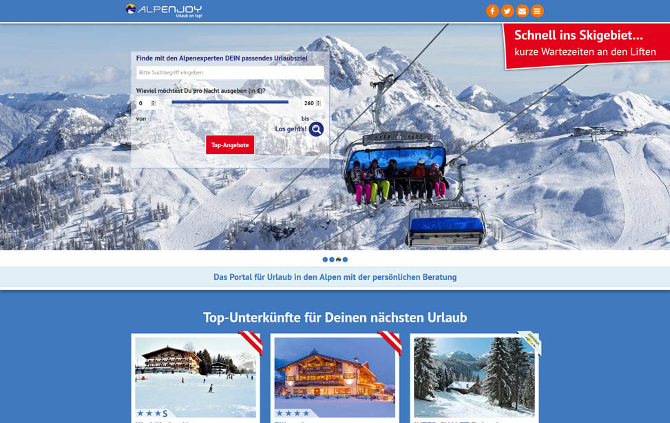 Alpenjoy Reiseportal WordPress