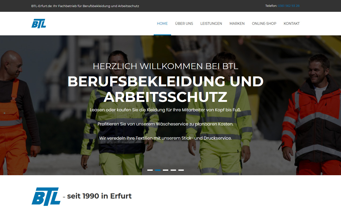btl-erfurt.de ‐ Berufsbekleidung und Arbeitsschutz