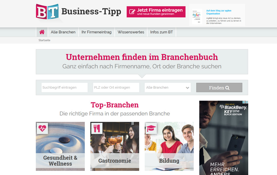 der business tipp ‐ Branchenbuch